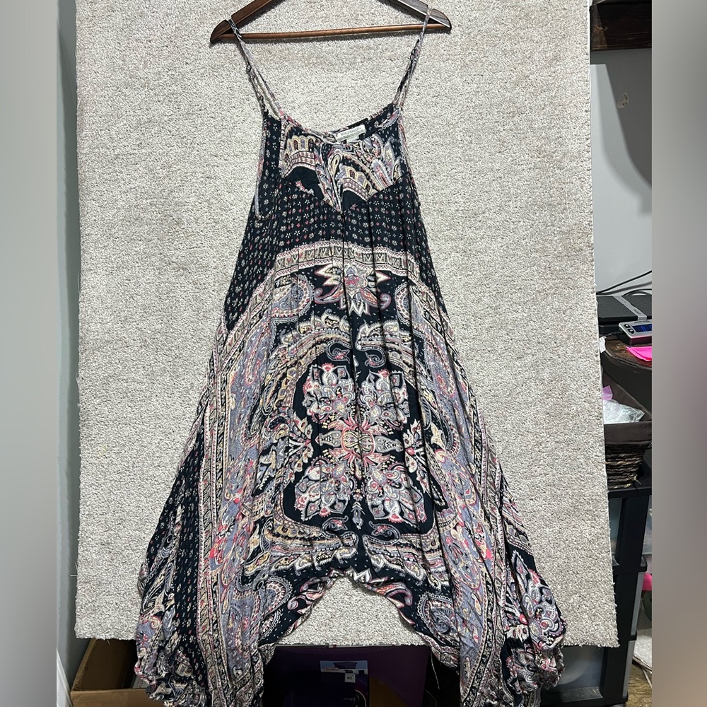 World Market Woman’s Boho Rayon Adjustable Straps Dress Size S/M Small Medium